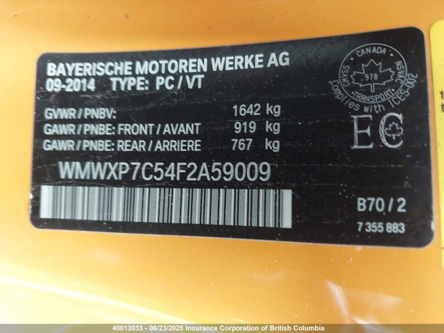 WMWXP7C54F2A59009 Mini 2015