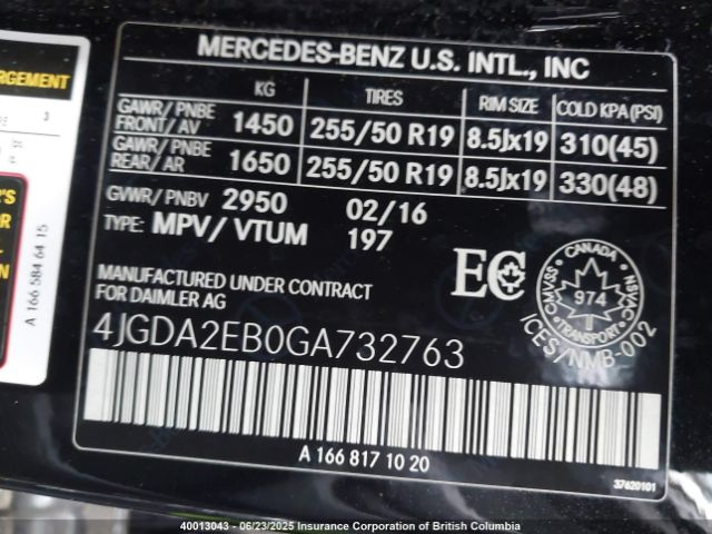 4JGDA2EB0GA732763 Mercedes-Benz om642