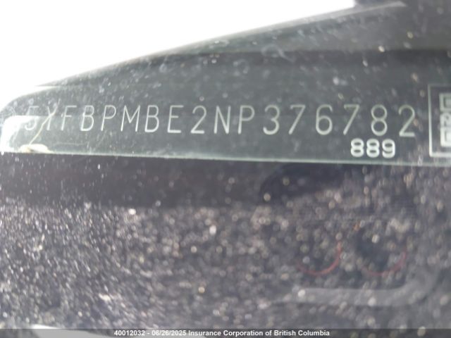 5YFBPMBE2NP376782 Toyota 2zr-fae