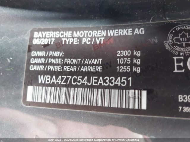 WBA4Z7C54JEA33451 BMW 440I