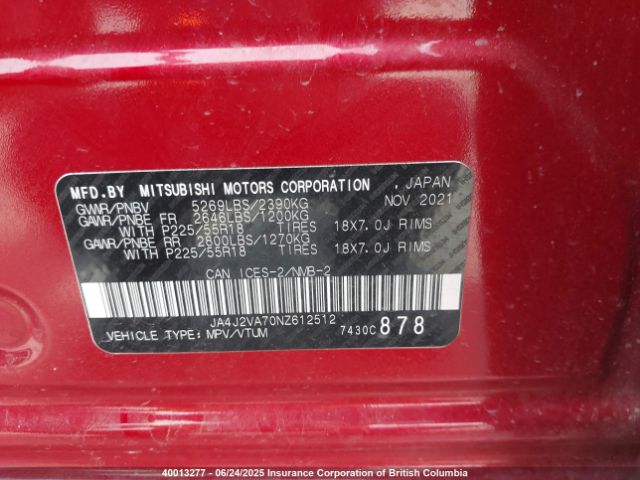 JA4J2VA70NZ612512 Mitsubishi s61-y61