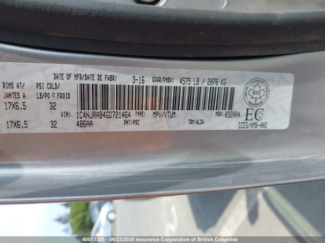 1C4NJRAB4GD721464 Jeep Patriot