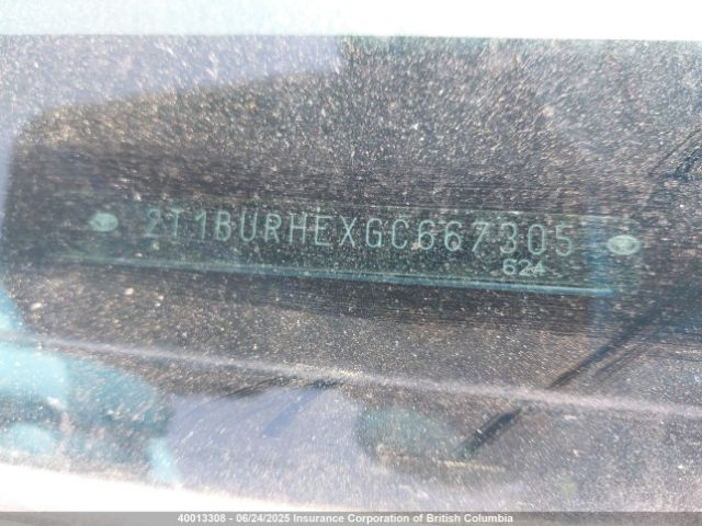 2T1BURHEXGC667305 Toyota 2zr-fe