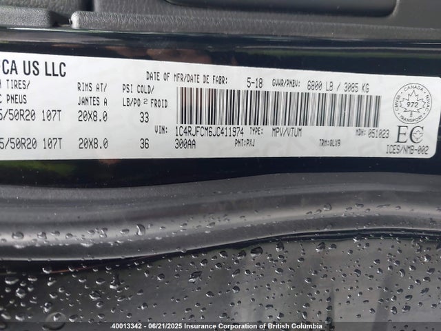 1C4RJFCM6JC411974 Jeep Grand Cherokee
