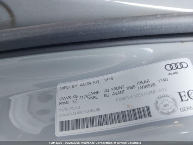 WAUENAF46KN008288 Audi A4
