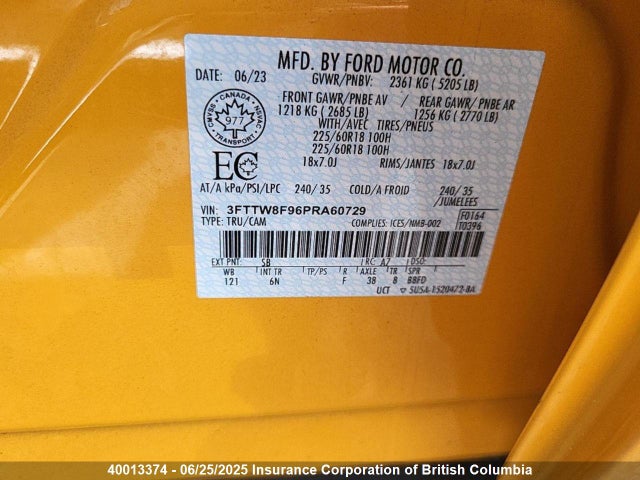 3FTTW8F96PRA60729 Ford 2023