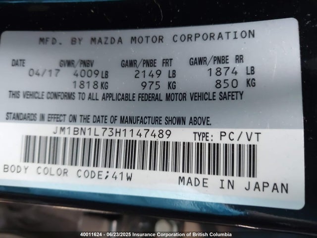 JM1BN1L73H1147489 Mazda pe