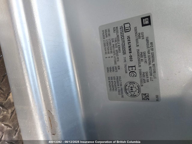 GMC lml 2015 1GT522C87FZ502926 Image 8