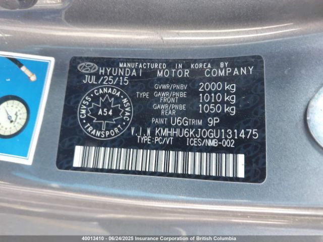 KMHHU6KJ0GU131475 Hyundai g 3.8 gdi lambda ii