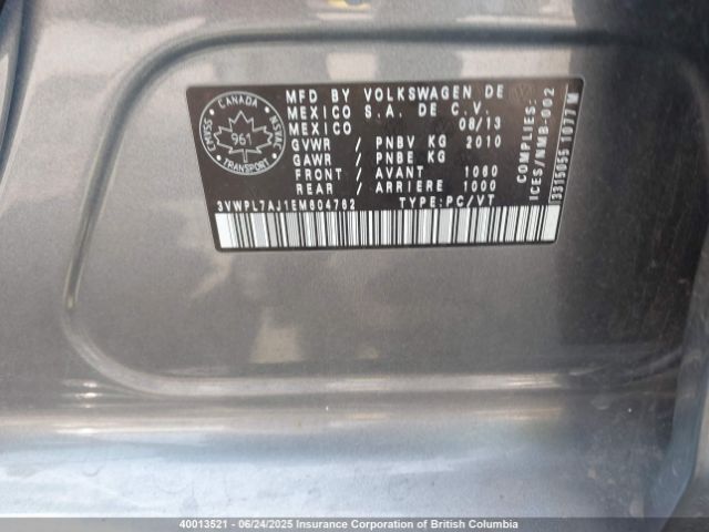 3VWPL7AJ1EM604762 Volkswagen JETTA SPORTWAGEN