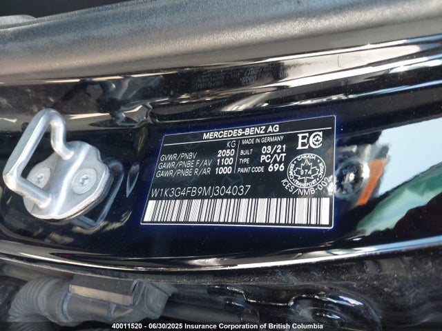 W1K3G4FB9MJ304037 Mercedes-Benz m260