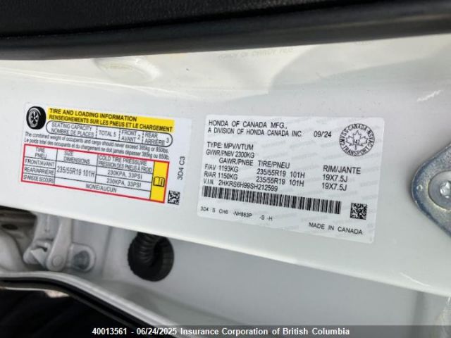 2HKRS6H99SH212599 Honda lfc3
