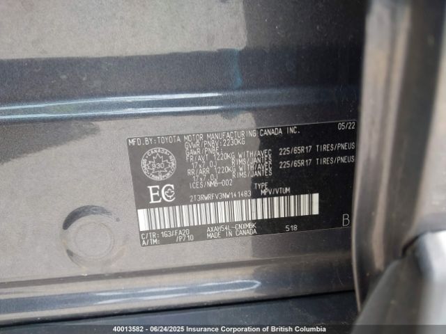 2T3RWRFV3NW141483 Toyota a25a-fxs, 3nm+4nm(ni)