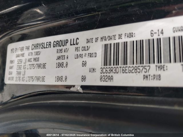 3C63R3DT6EG285757 RAM 2014