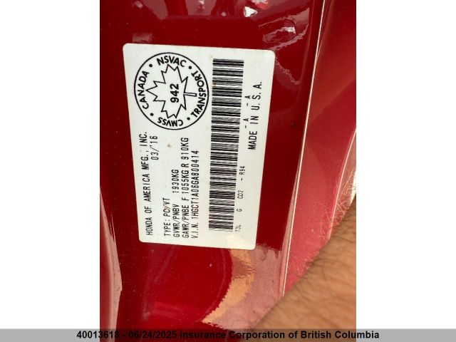 1HGCT1A06GA800414 Honda Accord