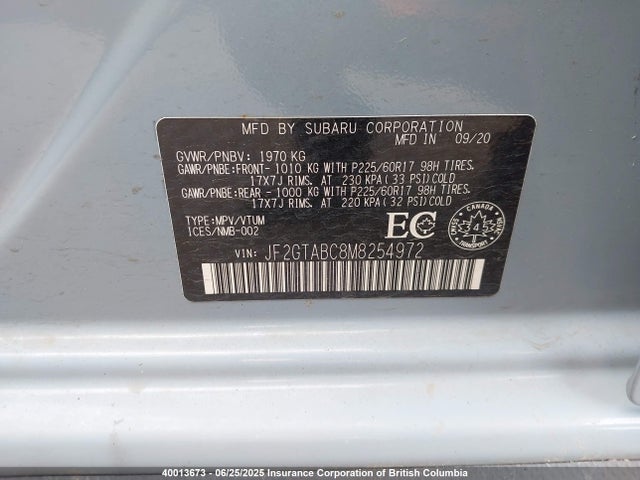 JF2GTABC8M8254972 Subaru na