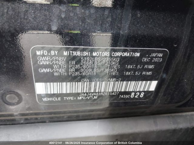JA4J4VA81RZ615427 Mitsubishi 2024