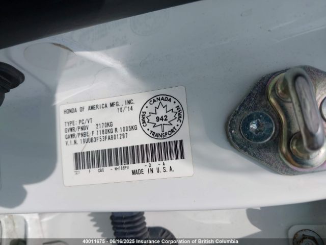 19UUB3F53FA801297 Acura j35y6