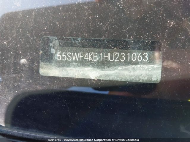 55SWF4KB1HU231063 Mercedes-Benz 2017