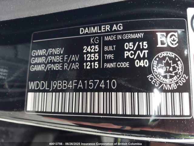 WDDLJ9BB4FA157410 Mercedes-Benz Cls-Class