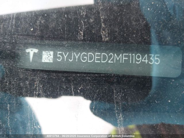 5YJYGDED2MF119435 Tesla Model Y