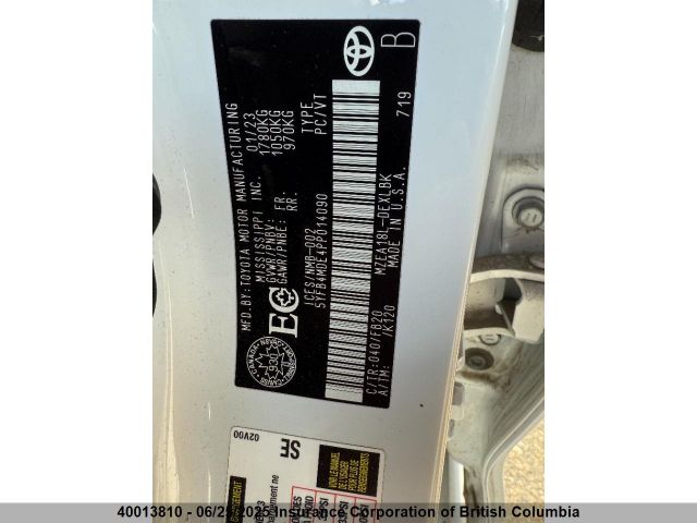 5YFB4MDE4PP014090 Toyota m20a-fks