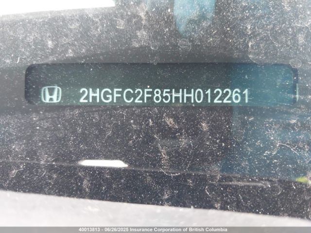 2HGFC2F85HH012261 Honda k20c2