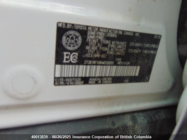 2T3B1RFV9KW056899 Toyota a25a-fks
