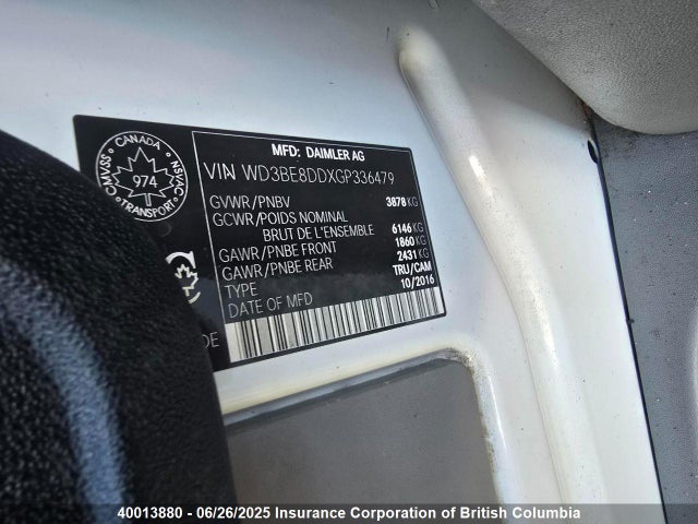 WD3BE8DDXGP336479 Mercedes-Benz Sprinter