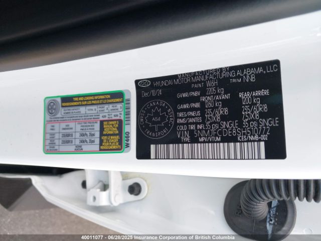 5NMJFCDE8SH510772 Hyundai gdi theta iii
