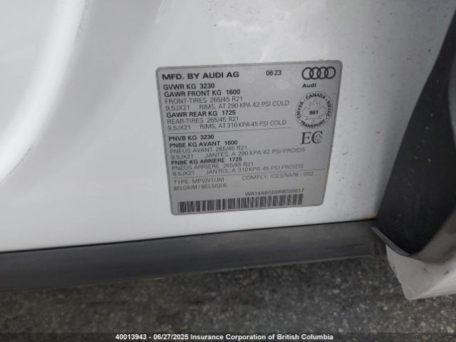 WA14ABGE6RB020017 Audi Q8