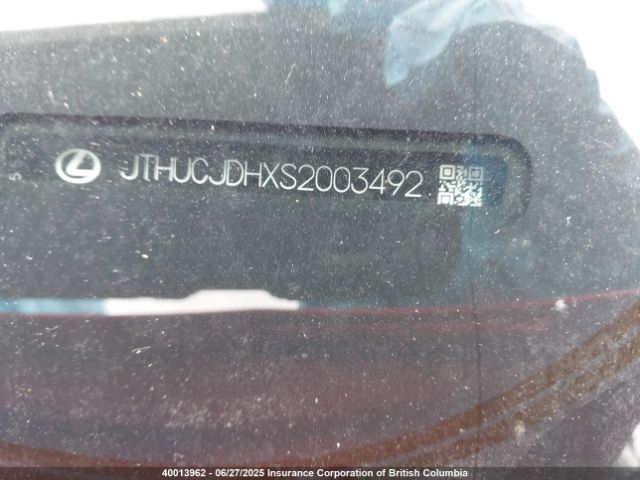JTHUCJDHXS2003492 Lexus m20a-fxs