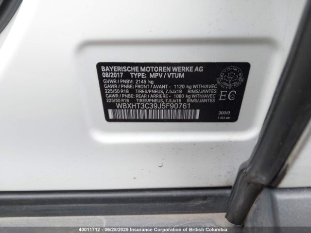 WBXHT3C39J5F90761 BMW X1