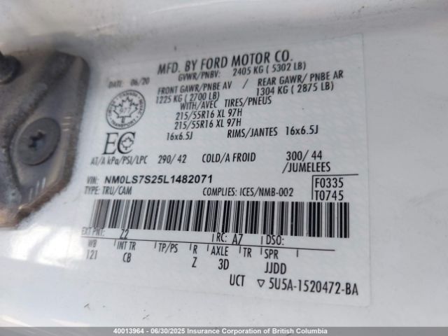 NM0LS7S25L1482071 Ford 2020