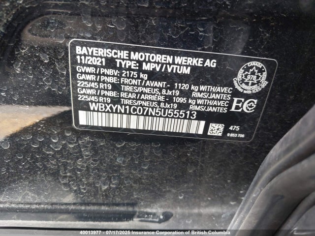WBXYN1C07N5U55513 BMW X2