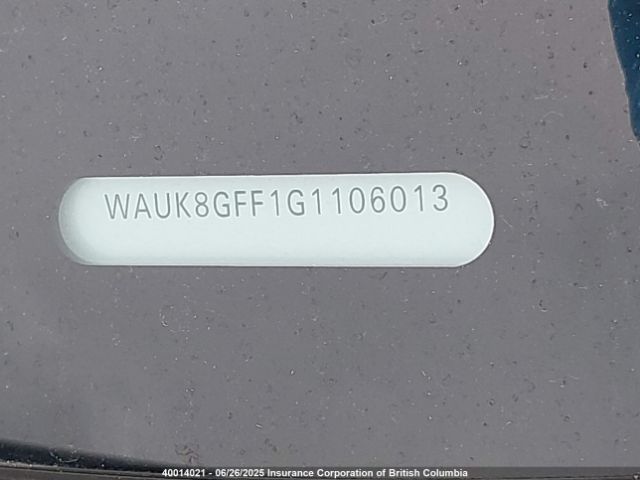 WAUK8GFF1G1106013 Audi 2016