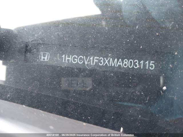 1HGCV1F3XMA803115 Honda l15be