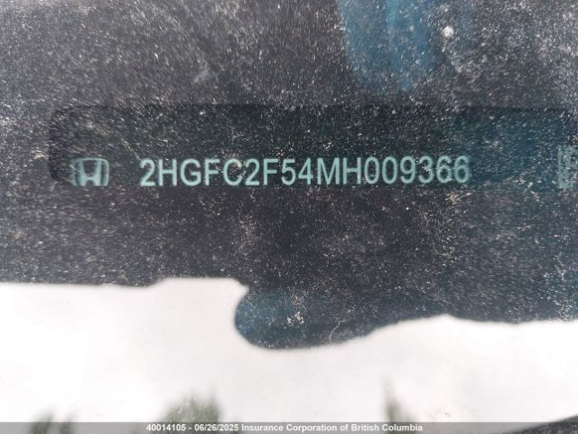 2HGFC2F54MH009366 Honda k20c2