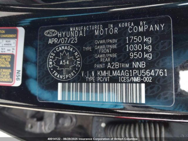 KMHLM4AG1PU564761 Hyundai mpi nu pe