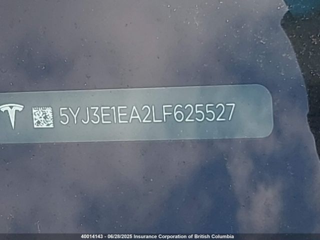 5YJ3E1EA2LF625527 Tesla MODEL 3