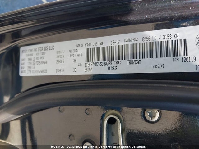 1C6RR7NM7HS880073 RAM 2017