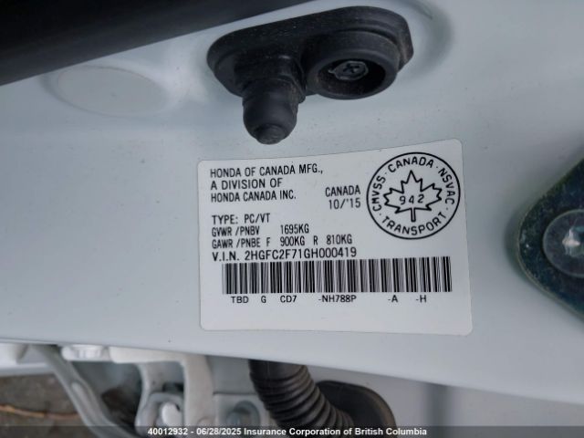 2HGFC2F71GH000419 Honda k20c2