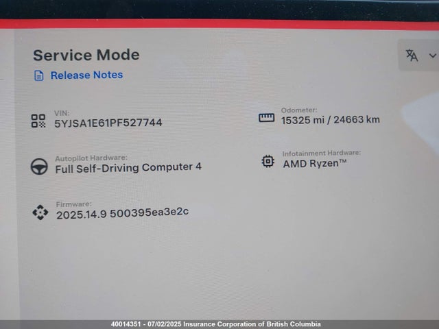 5YJSA1E61PF527744 Tesla 2023