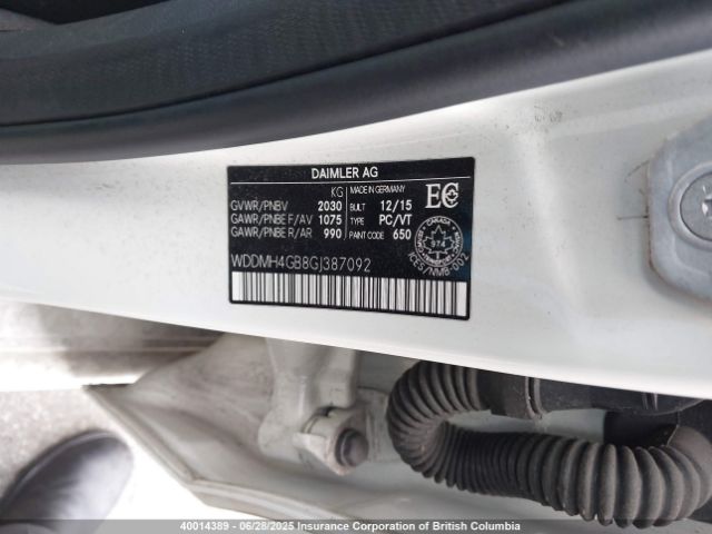 WDDMH4GB8GJ387092 Mercedes-Benz 2016