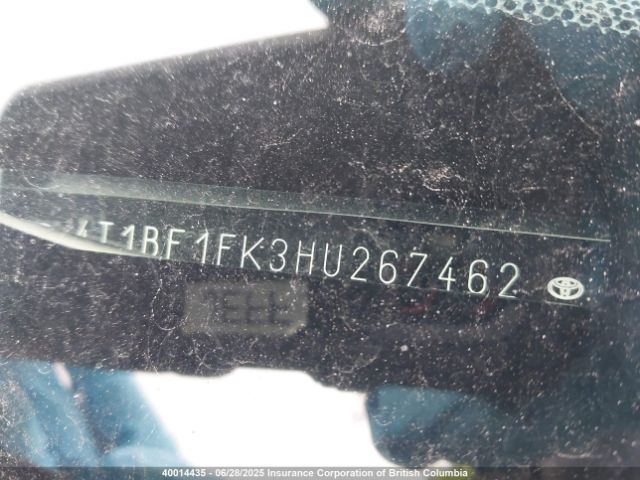 4T1BF1FK3HU267462 Toyota 2ar-fe