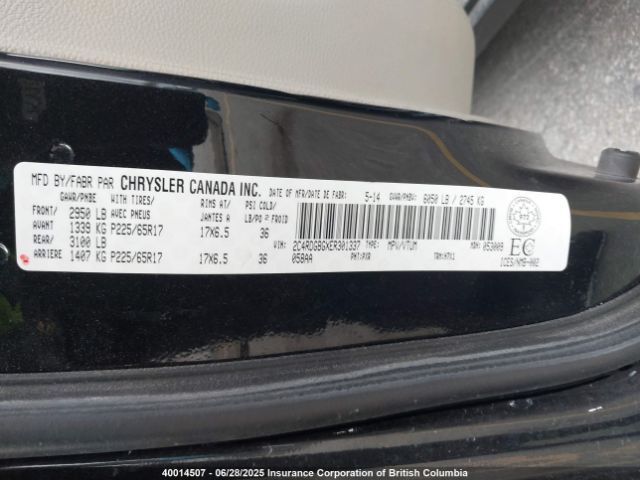 2C4RDGBGXER301337 Dodge Grand Caravan