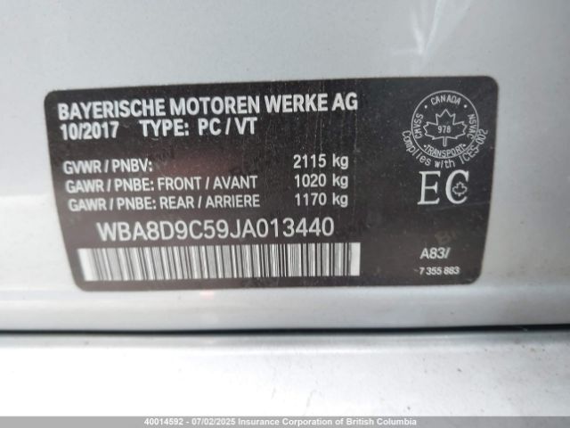 WBA8D9C59JA013440 BMW 2018