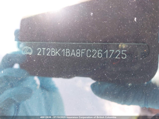 2T2BK1BA8FC261725 Lexus 2gr-fe
