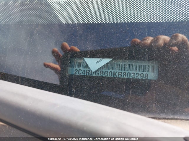 2C4RDGBG0KR803298 Dodge Grand Caravan