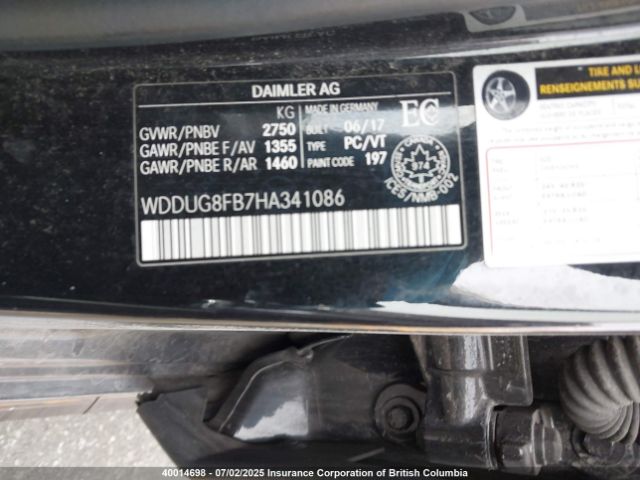 WDDUG8FB7HA341086 Mercedes-Benz 2017